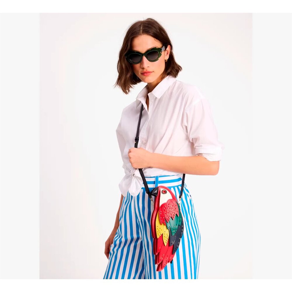 G Share Kate Spade Rio Parrot Red Leather Crossbody Bag NWT PXRUA370 Purse $458